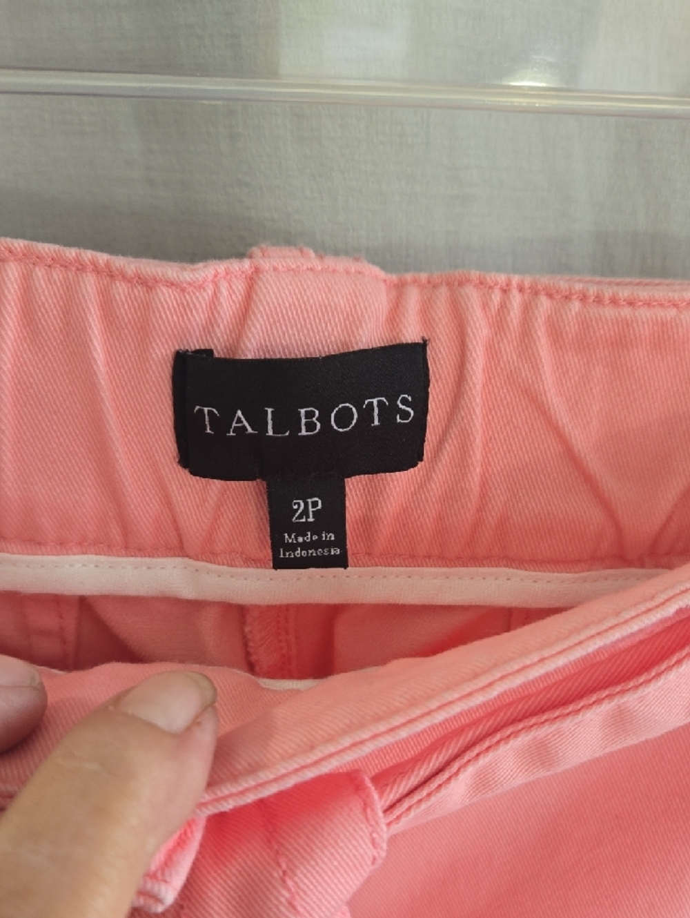 Talbots Soft Pink Tie-Waist Cropped Skinny Pants - Picture 4 of 9